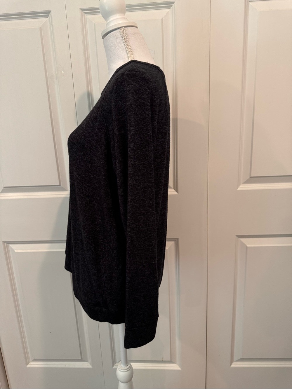 Buffalo David Bitton Charcoal Grey Marled Long Sleeve Crewneck Size M Minimalist - Picture 10 of 12